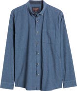 Johnston & Murphy Overdye Print Corduroy Button-Down Shirt
