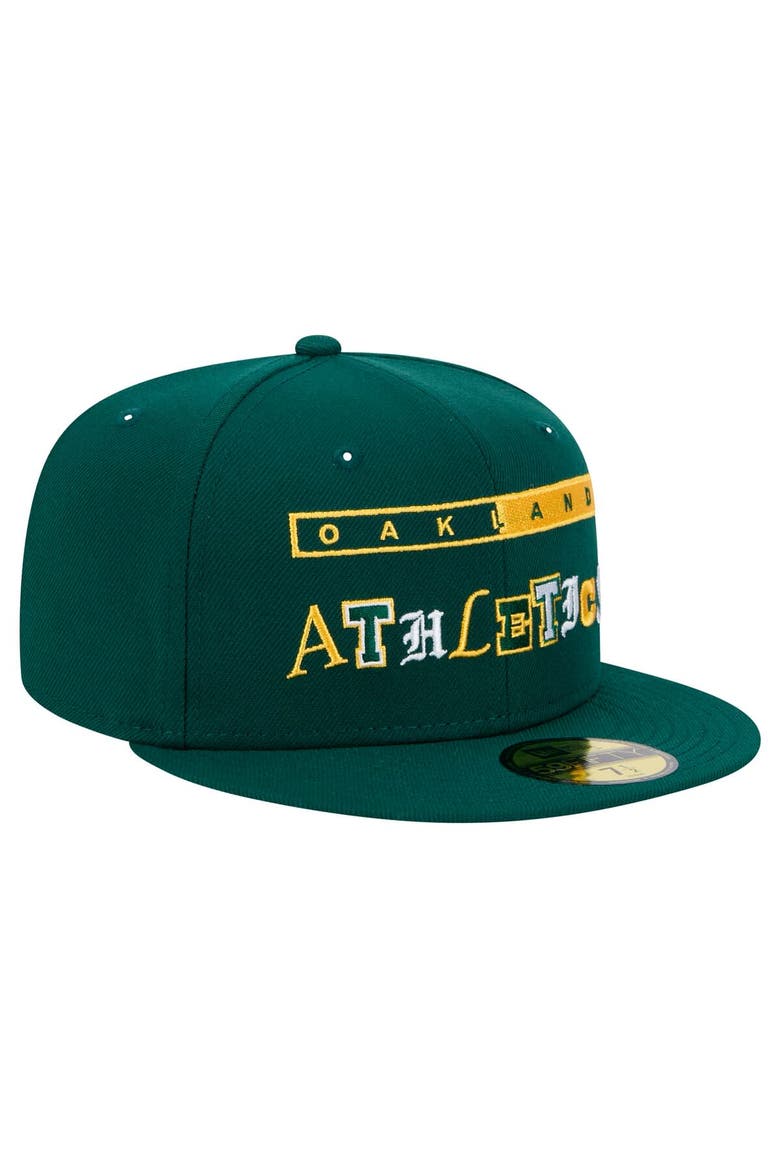 Men's New Era Green Oakland Athletics Ransom 59FIFTY Fitted Hat, Alternate, color, Green