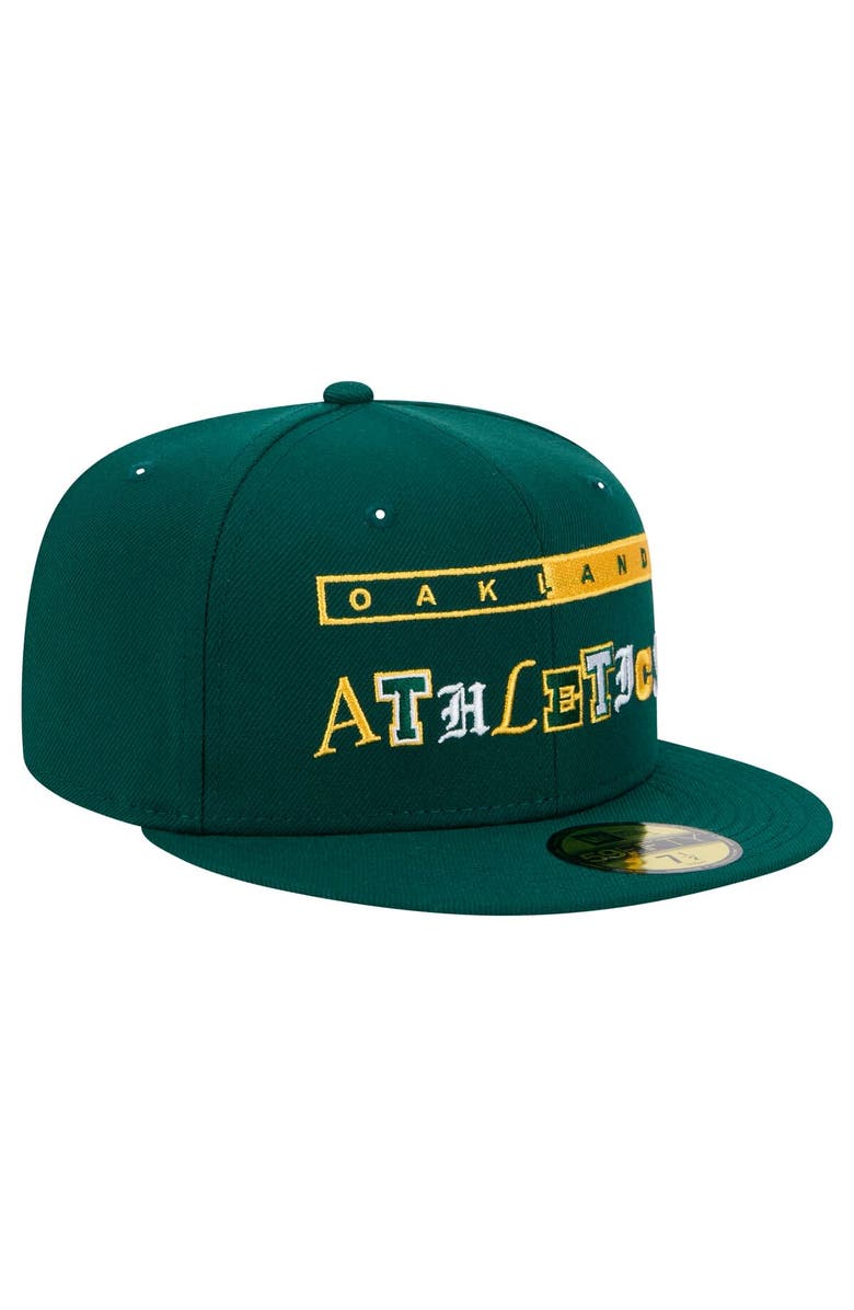 New Era Men's New Era Green Oakland Athletics Ransom 59FIFTY Fitted Hat, Alternate, color, Green