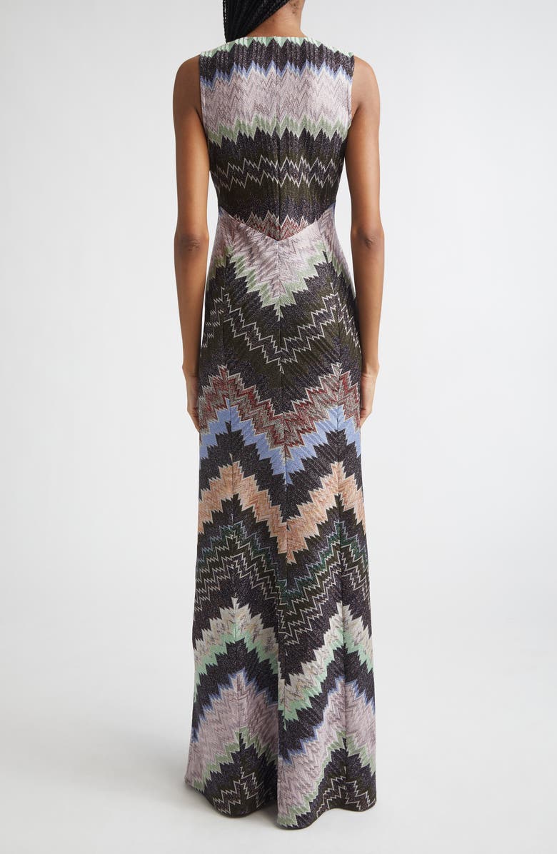Missoni Metallic Zigzag Raschel Knit Dress, Alternate, color, Multicolor W Blk Bs