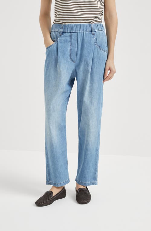 Brunello Cucinelli Jeans Pants In Light Blue Denim