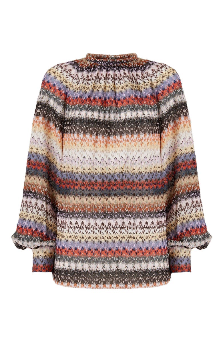 Missoni Long Sleeve Blouse In Lace, Alternate, color, Red 
Blue