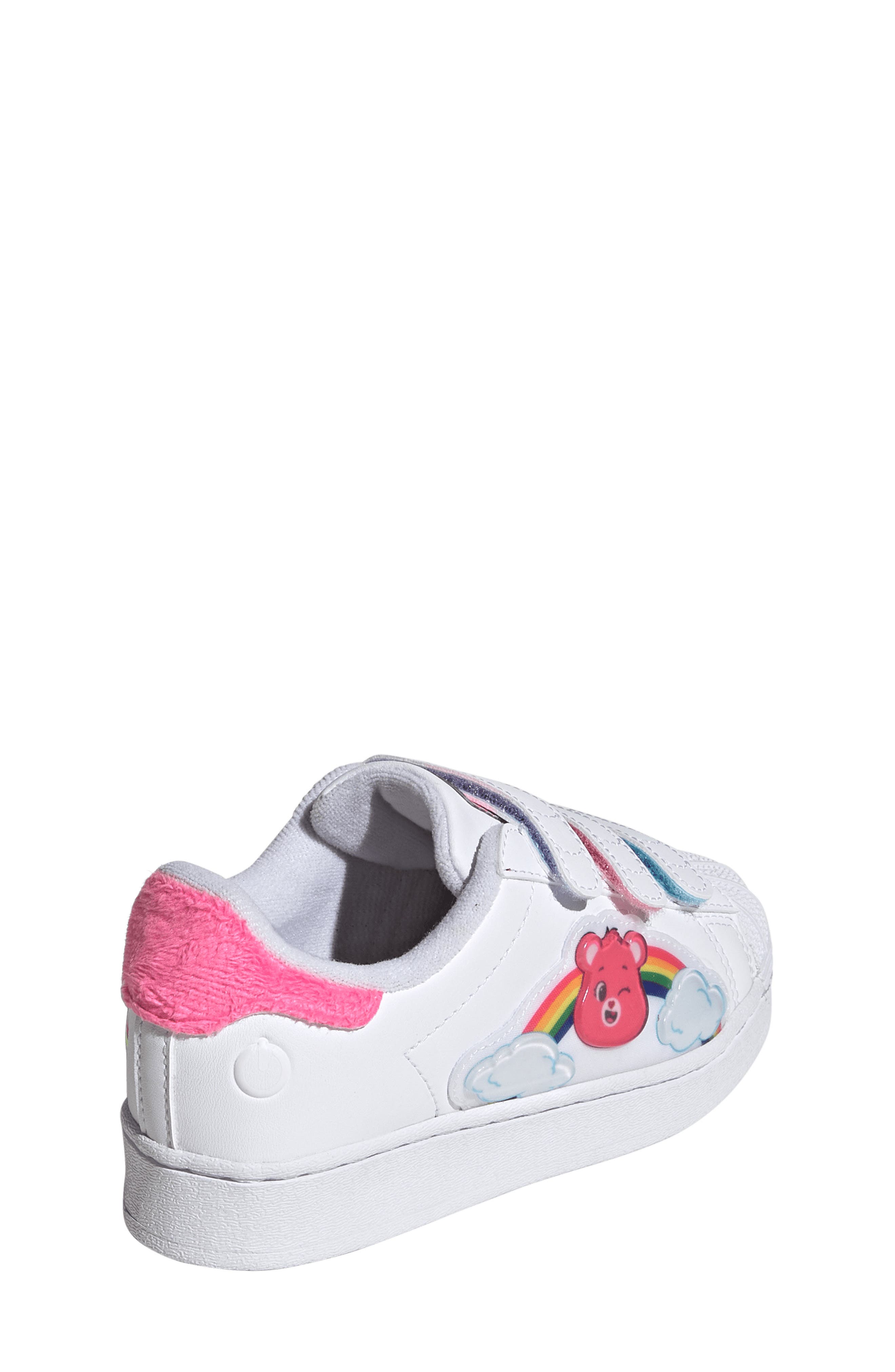 Kids' Superstar Care Bears LED Sneaker, Alternate, color, WHITE/ LUCID PINK/ BLISS PINK