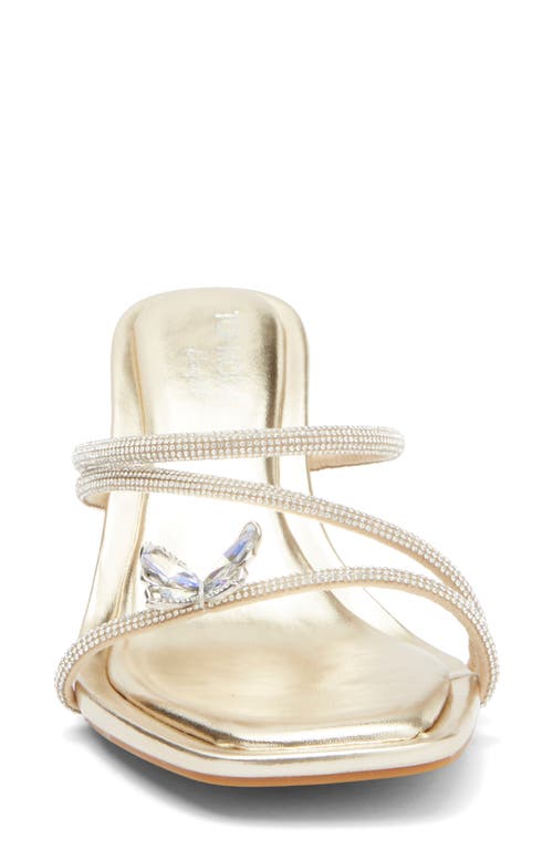 Top Guy Shoes Vero Crystal Butterfly Sandal In Gold Met