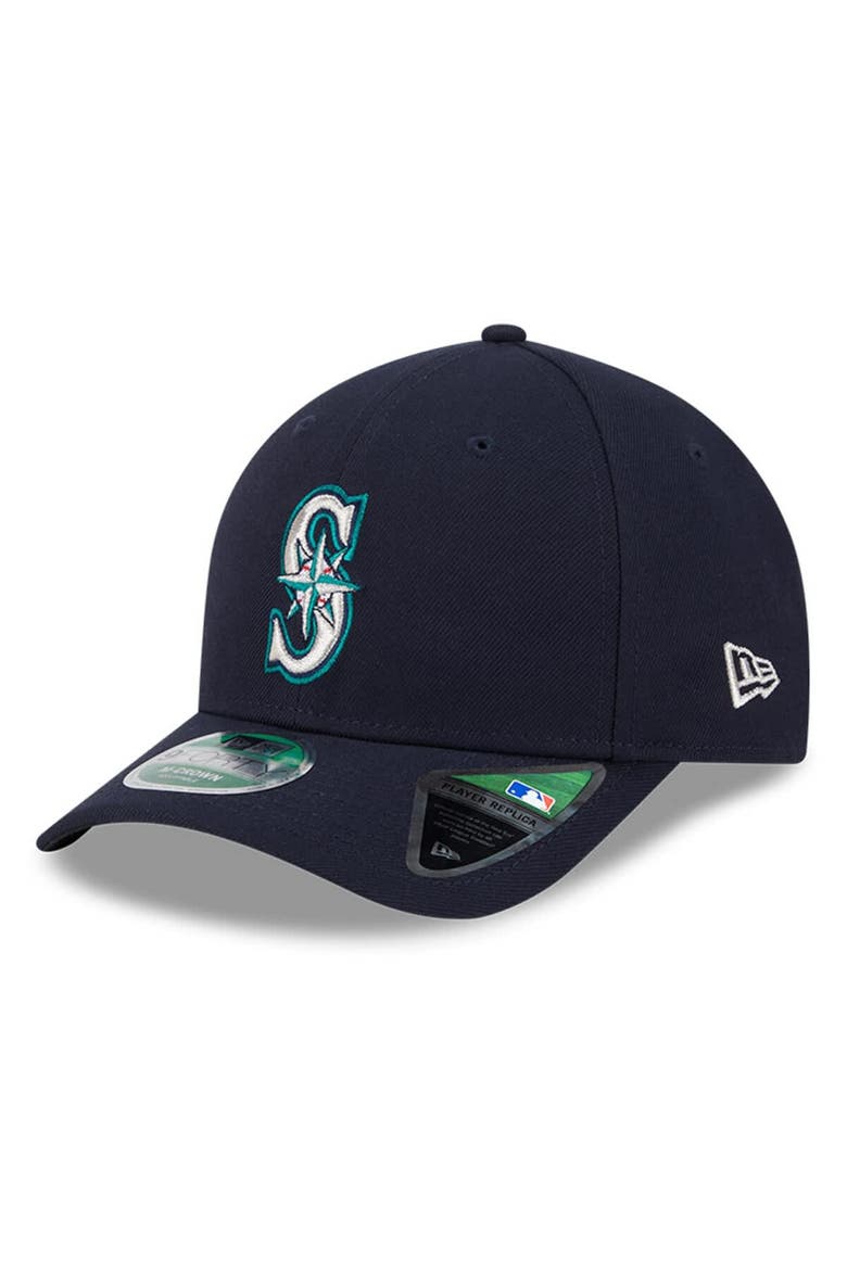 Men's New Era  Navy Seattle Mariners Player Replica 9FORTY Adjustable Hat, Main, color, Navy