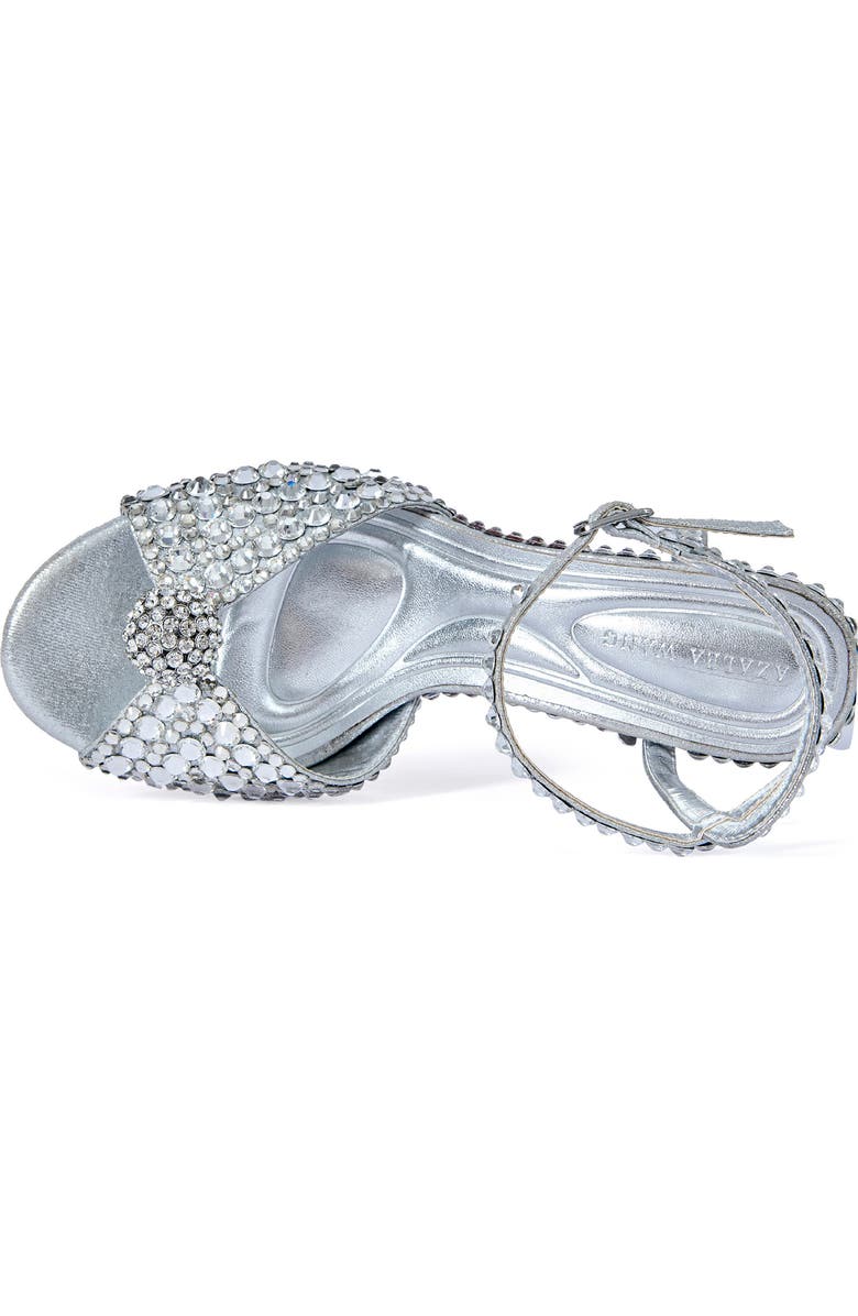 AZALEA WANG Odilie Crystal Studded Ankle Strap Sandal, Alternate, color, Silver