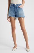 FRAME The Dare High Waist Denim Cutoff Shorts