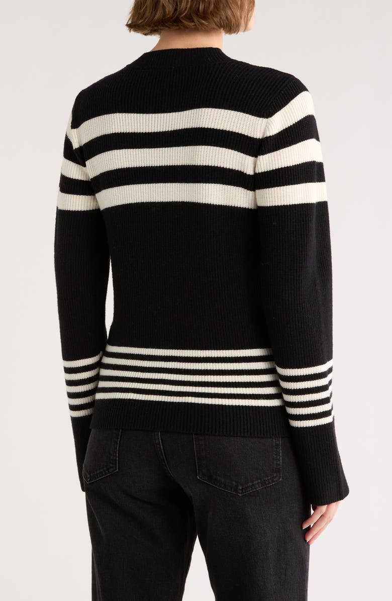 CYRUS Stripe Pullover Sweater, Alternate, color, Black/ Cream