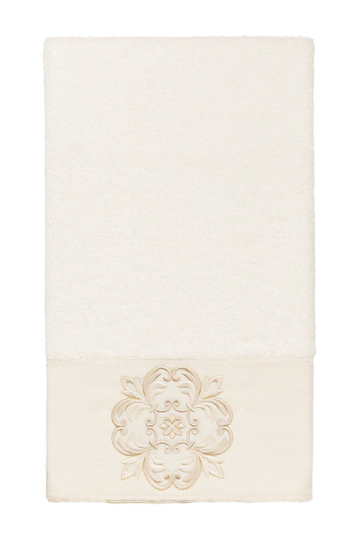 Linum Home Textiles Alyssa Embellished Bath Towel - Cream