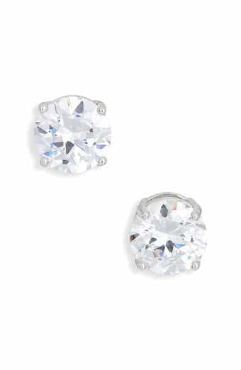 Round Cubic Zirconia Stud Earrings