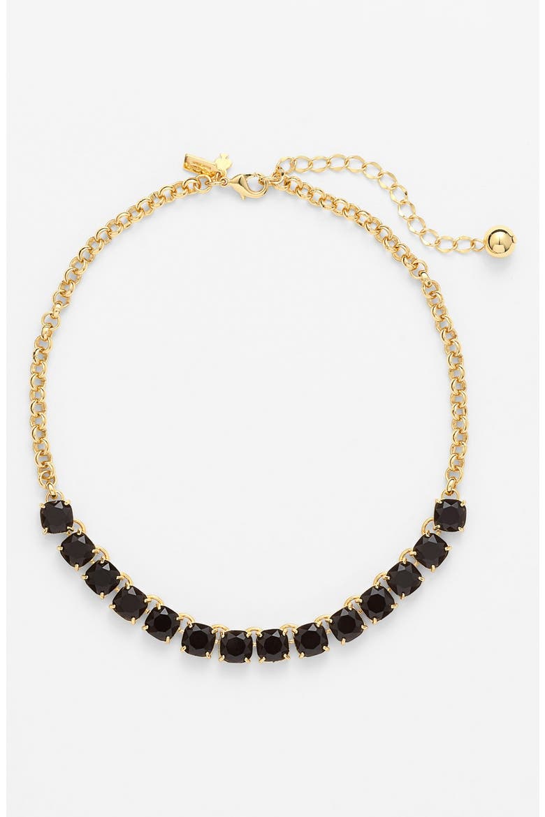 'squared away' bib necklace, Main, color, JET
