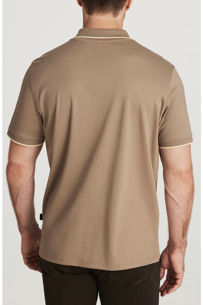 Riviera Tipped Pima Cotton Polo, Alternate, color, BRINDLE