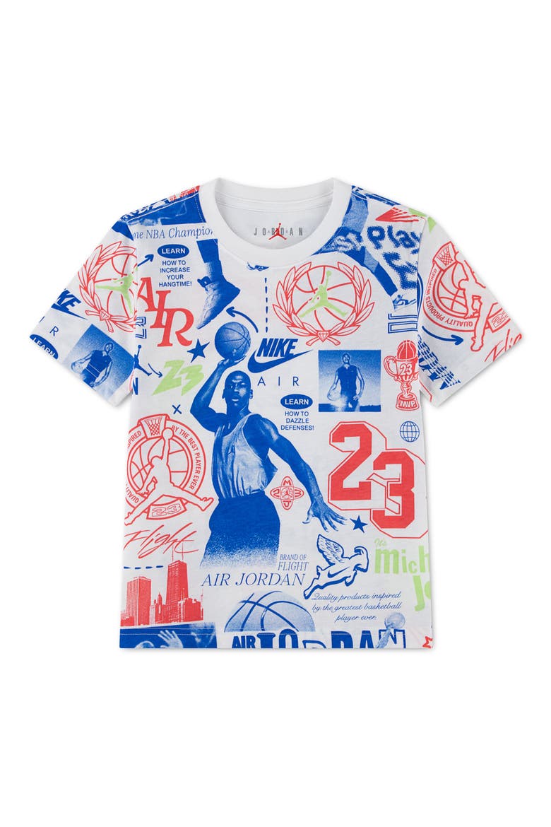 Kids' MJ Billboard Print T-Shirt, Main, color, WHITE
