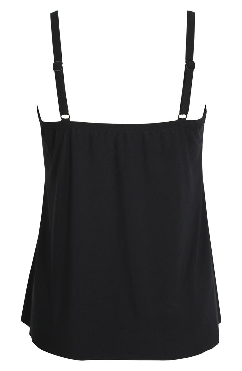 Miraclesuit<sup>®</sup> Allura Rock Solid Crisscross Tankini Top, Alternate, color, Black