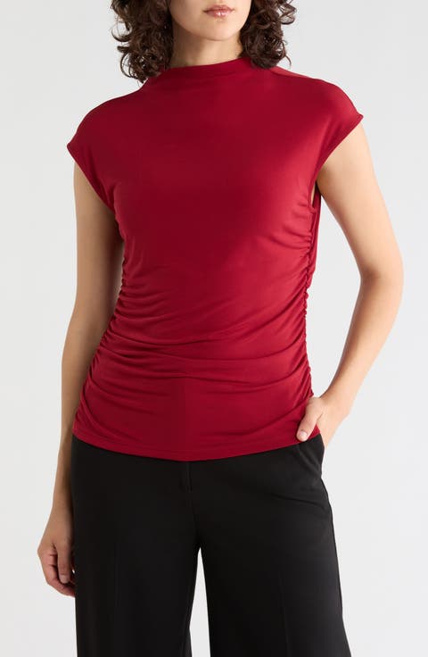 Funnel Neck Jersey Top