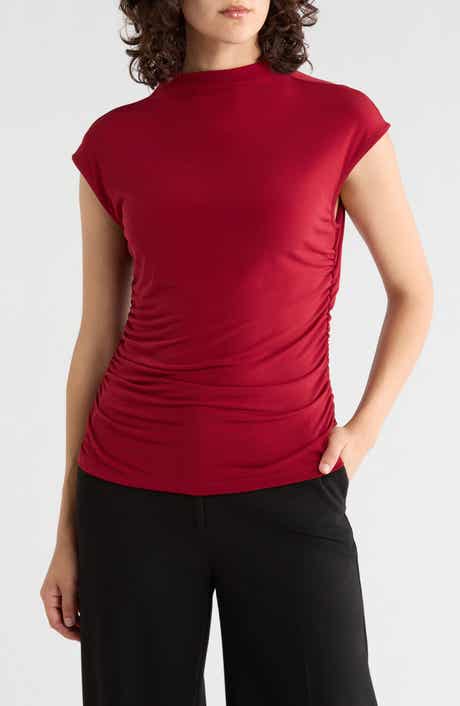 Funnel Neck Jersey Top