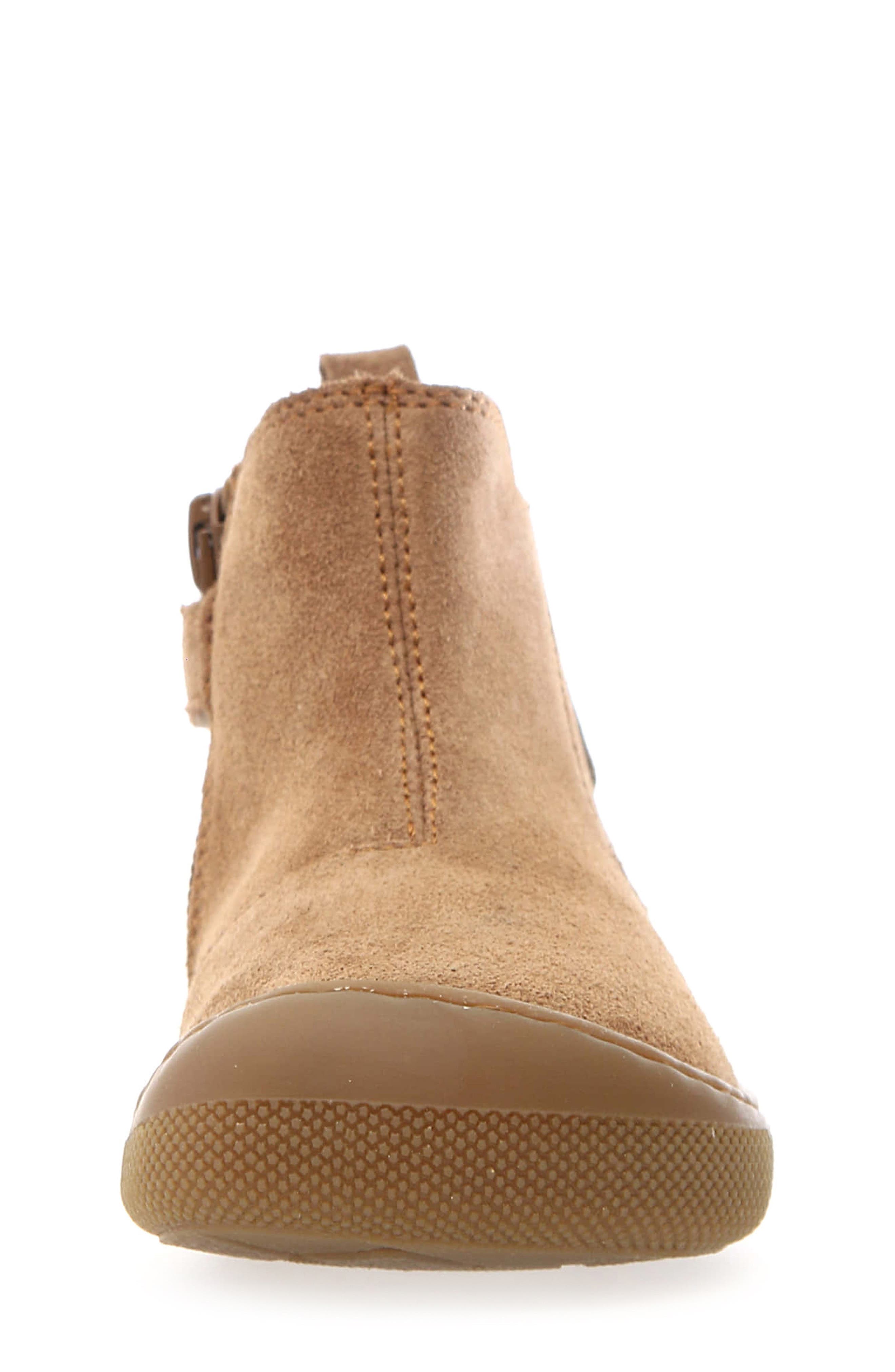 Kids' Glitty Barefoot Chelsea Boot, Alternate, color, BROWN