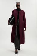 Karen Millen Wool Single Breasted Belted Maxi Coat