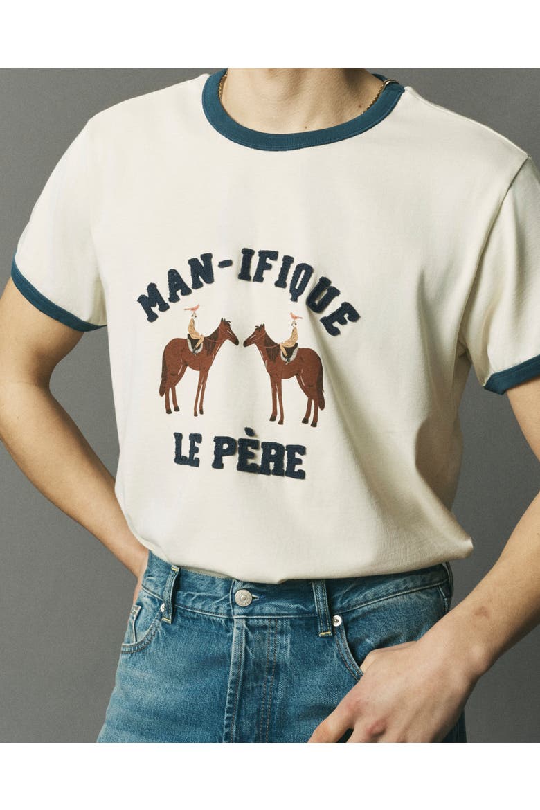 Manifique Ringer Tee, Alternate, color, Off-White