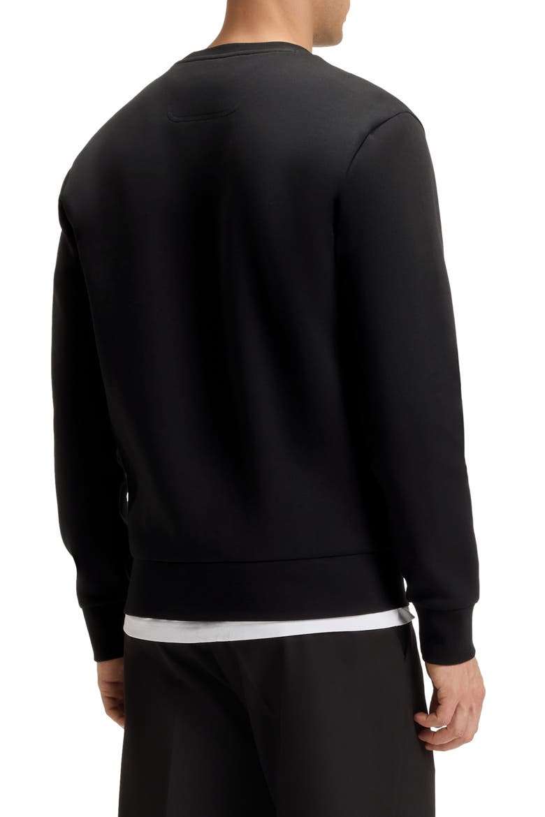 Salbo Tonal Logo Crewneck Sweatshirt, Alternate, color, BLACK
