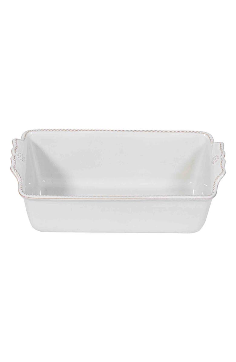 Juliska Berry & Thread Ceramic Loaf Pan, Main, color, Whitewash