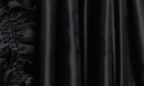 Noir Kei Ninomiya Drawcord Ruffle Off The Shoulder Satin Midi Dress In Multi