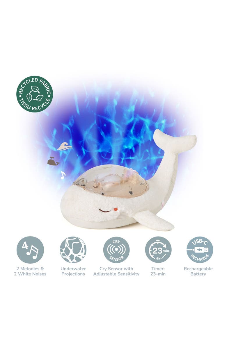 Tranquil Whale Eco - Nightlight Projector toy & Soothing Sound Machine for Better Sleep, Main, color, White