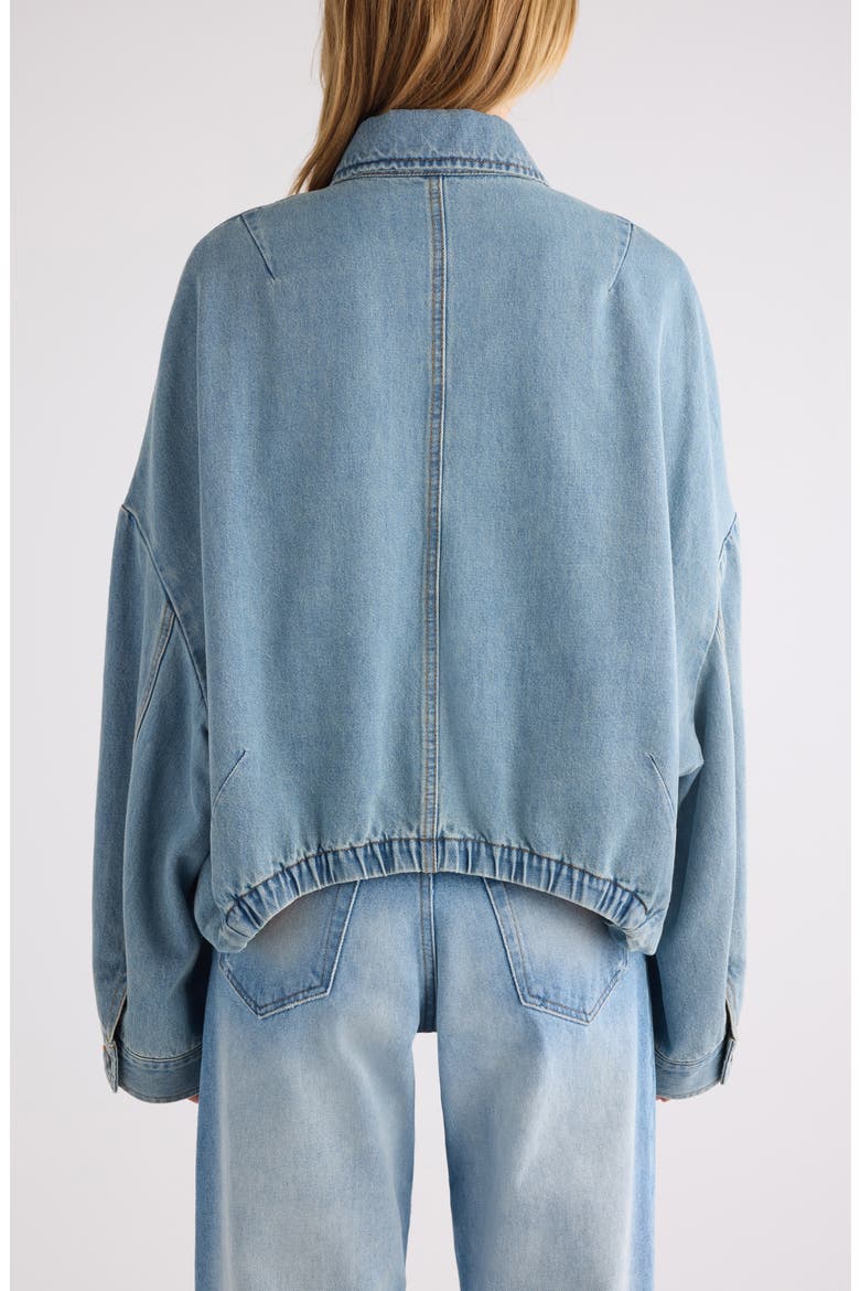 Vesto Bubble Hem Denim Jacket, Alternate, color, DENIM