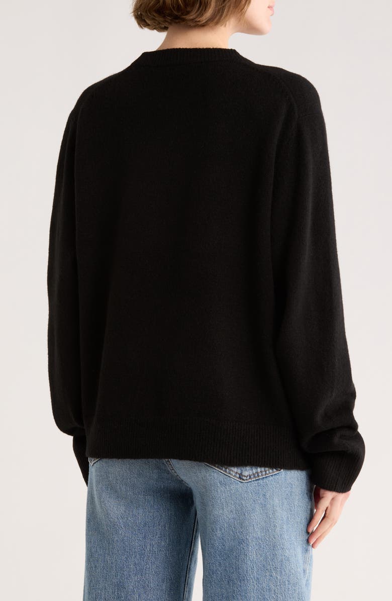French Connection Emilia Crewneck Sweater, Alternate, color, Black