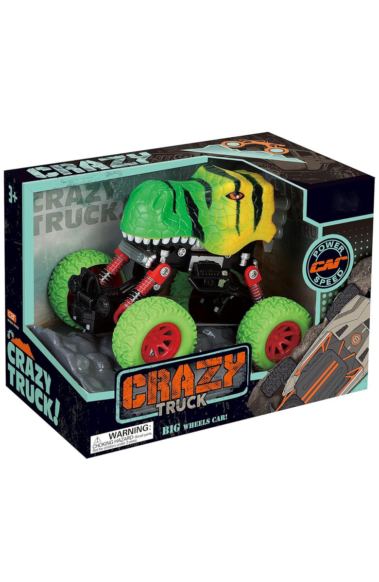 THIN AIR BRANDS Big Wheels Dinosaur Truck, Alternate, color, Multicolored