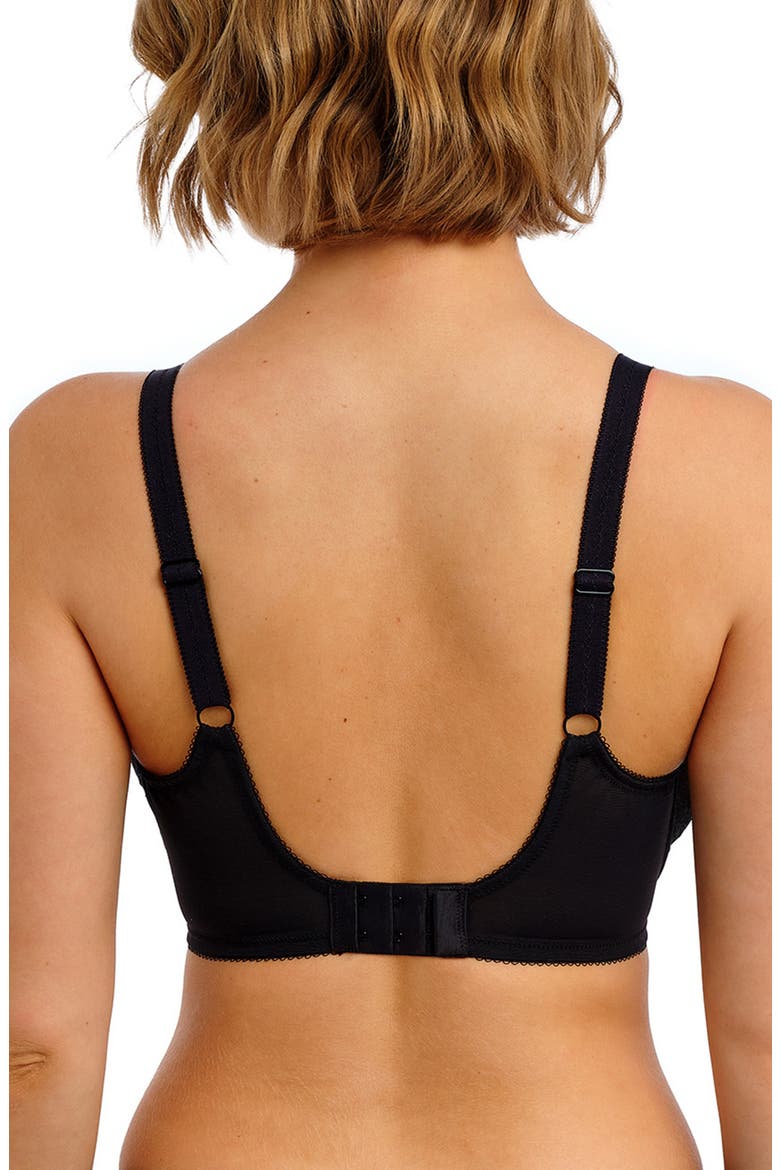Quinn Lace Underwire Plunge Bra, Alternate, color, BLACK