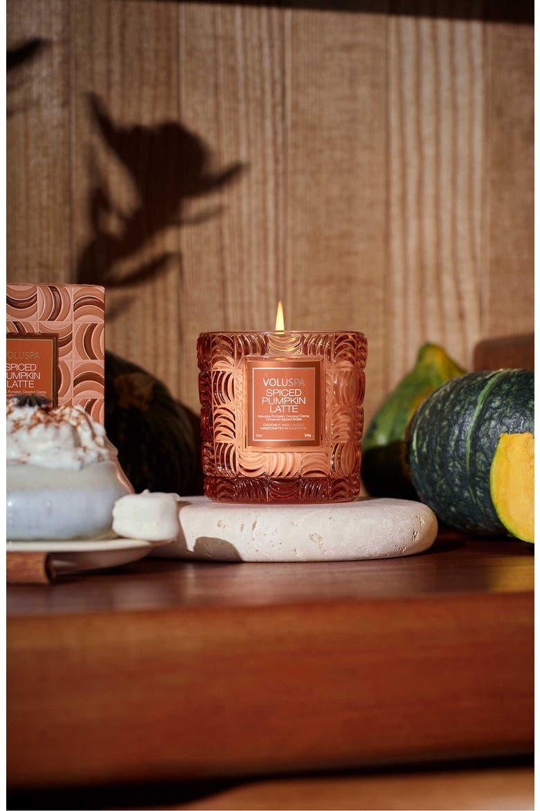 Spiced Pumpkin Latte Classic Candle, Alternate, color, ORANGE