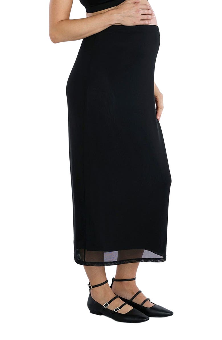 MOTHERHOOD MATERNITY Mesh Bodycon Maxi Maternity Skirt, Alternate, color, 
