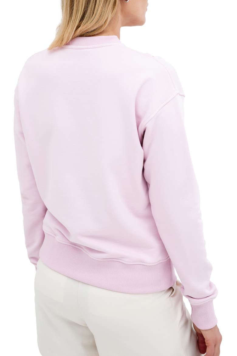 Bartlett Cutout Cotton Sweatshirt, Alternate, color, PINK