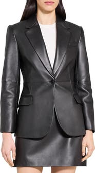 Theory Lynnia Leather Blazer