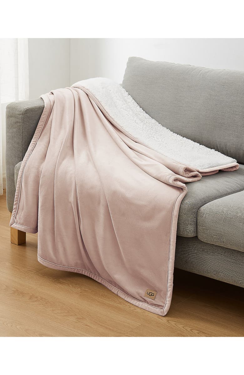 UGG<sup>®</sup> Bliss Fuzzy Throw, Alternate, color, Quartz/Quartz