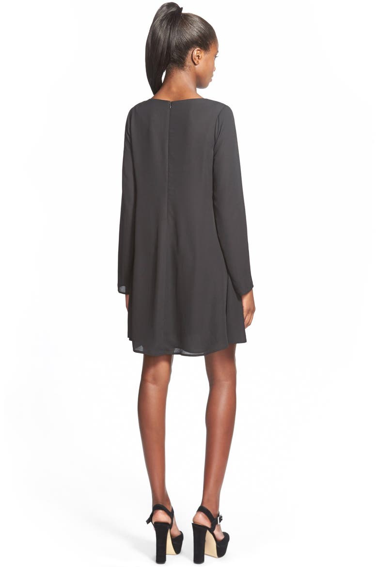 Solid Swing Dress, Alternate, color, BLACK