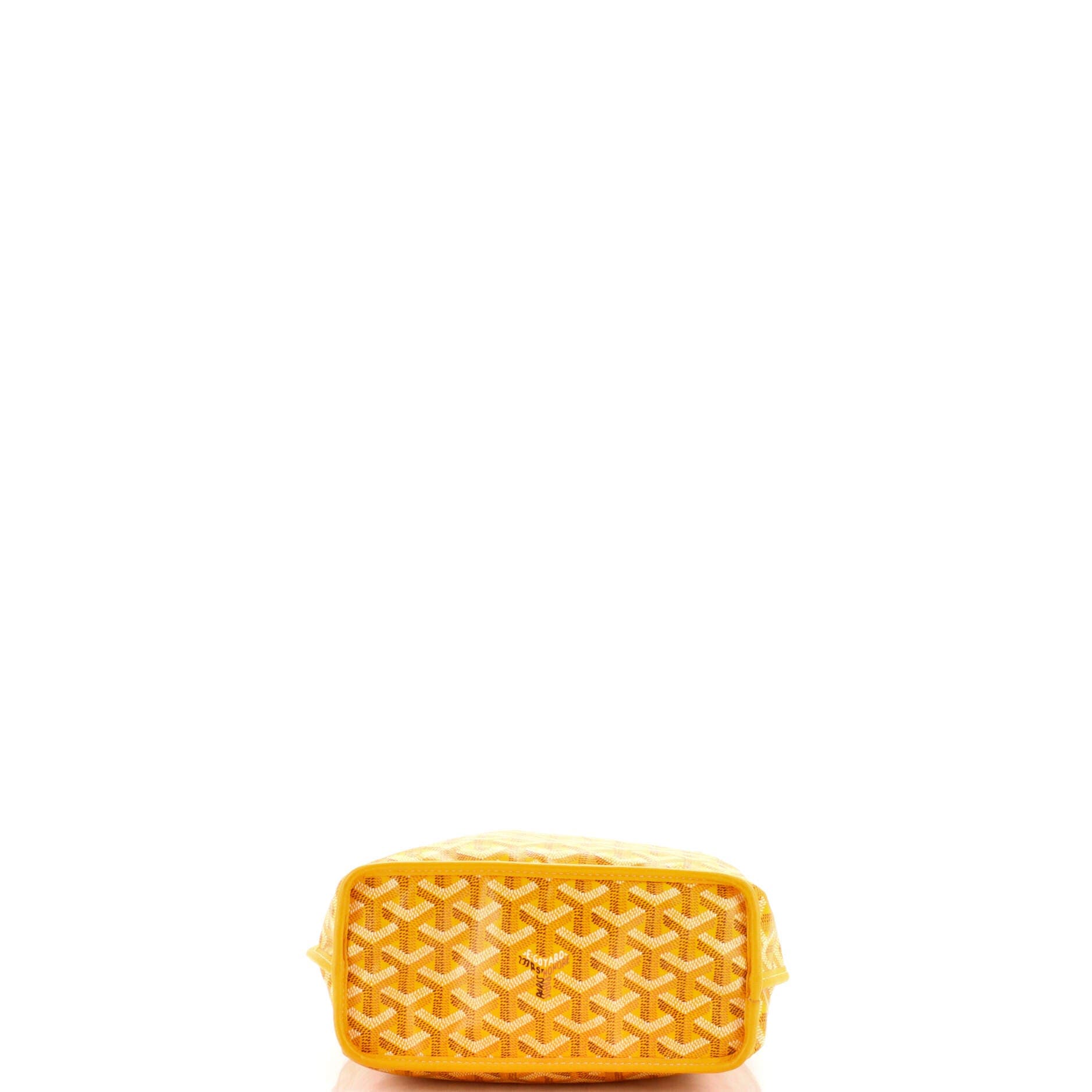 Pre-Owned Goyard Anjou Reversible Tote Coated Canvas Mini, Alternate, color, Yellow