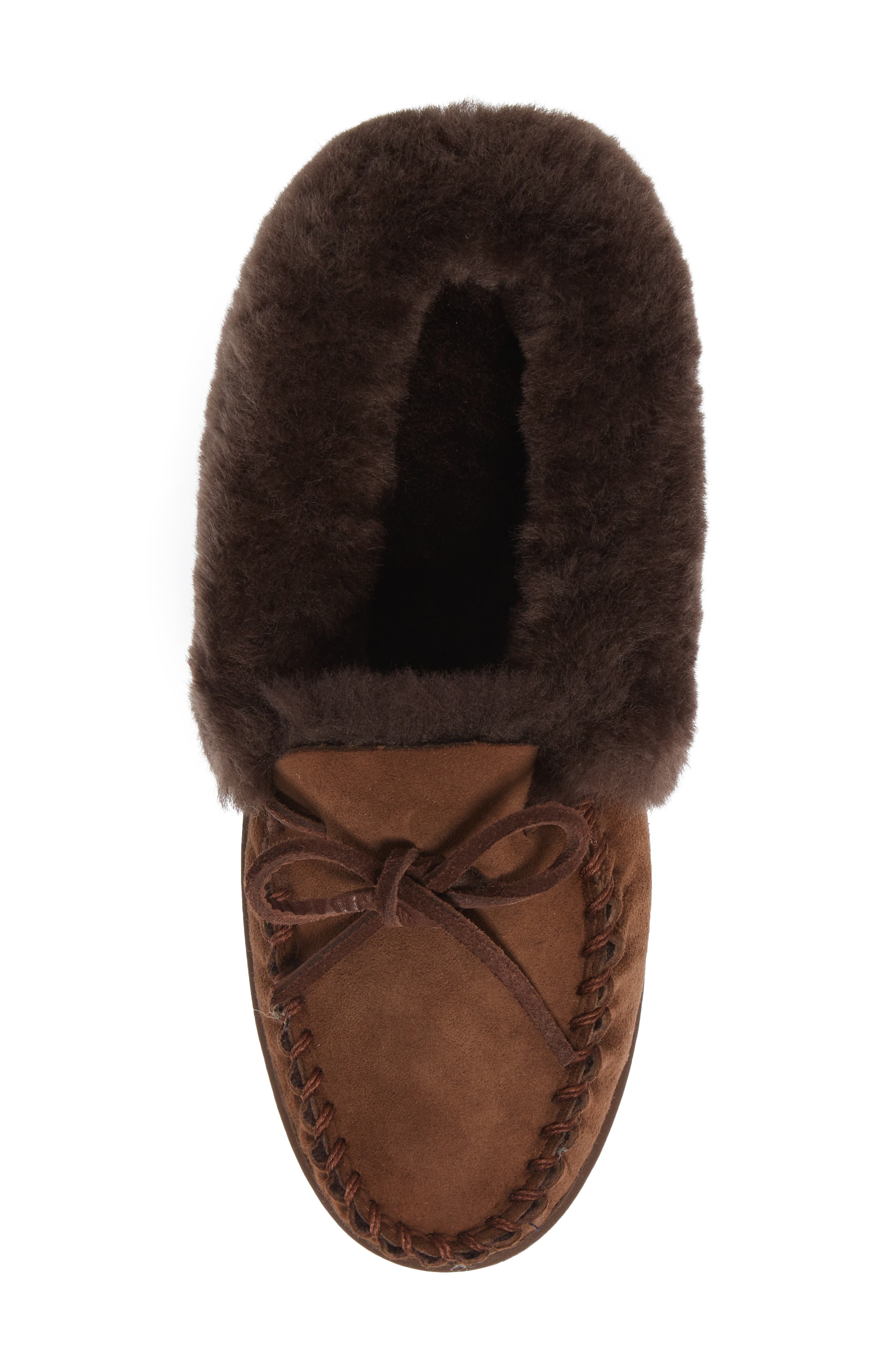 L.L.Bean Wicked Good Genuine Shearling Moccasin Slipper, Alternate, color, 