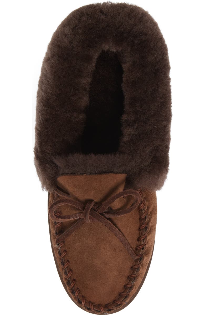 L.L.Bean Wicked Good Genuine Shearling Moccasin Slipper, Alternate, color,