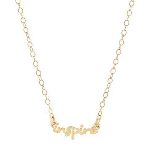 "USE YOUR WORDS" PENDANT - 14K GOLD