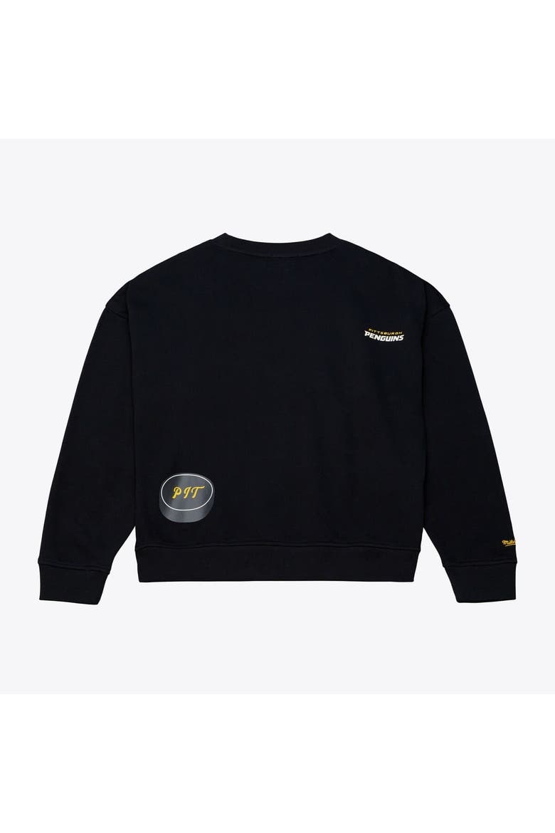 Women's Mitchell & Ness  Black Pittsburgh Penguins Crewneck Sweatshirt, Alternate, color, Black