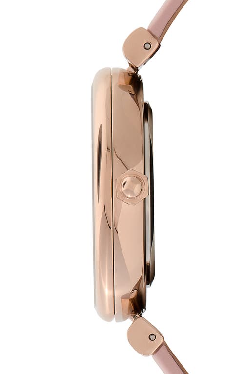 Olivia Burton Women's Dogwood Blush Leather Watch 36mm In Gold