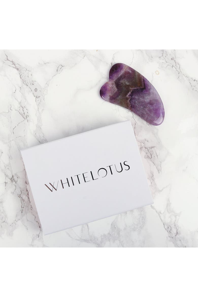 Premium Amethyst Gua Sha, Alternate, color, Purple