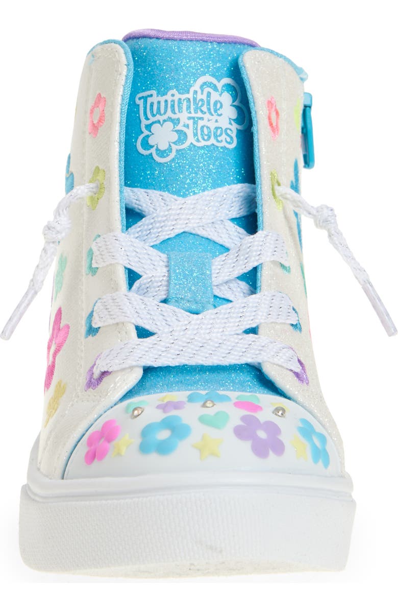 SKECHERS Kids' Twinkle Sparks Stellar Star Light-Up Sneaker, Alternate, color, White/ Multi