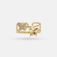 Ivy & Pearl Co. Golden Butterfly Ring