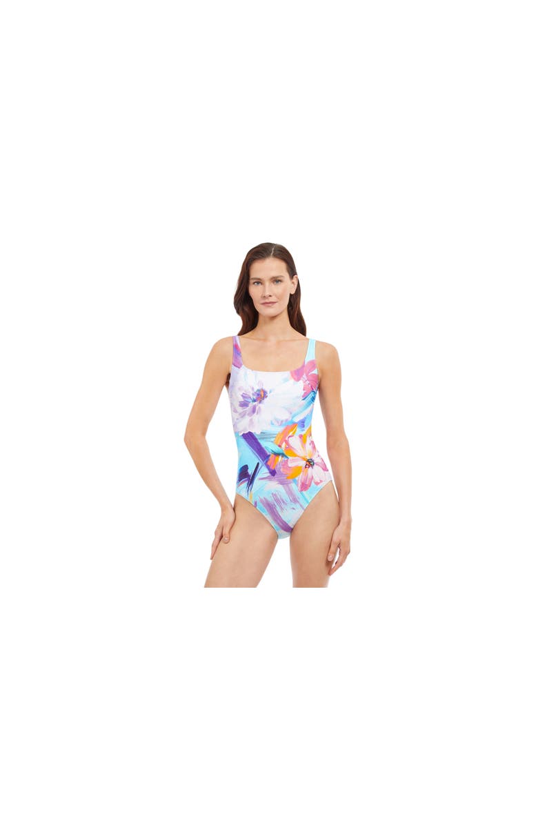 Gottex La Vie Est Belle Square Neck One Piece, Main, color,