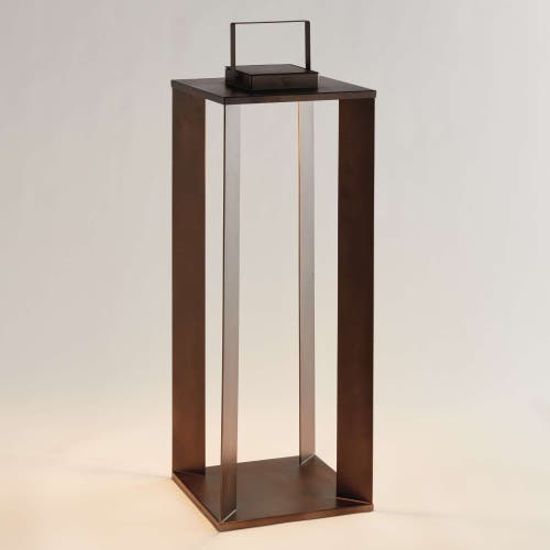 Napa Home & Garden Hanley Solar Led Lantern 30" In Brown