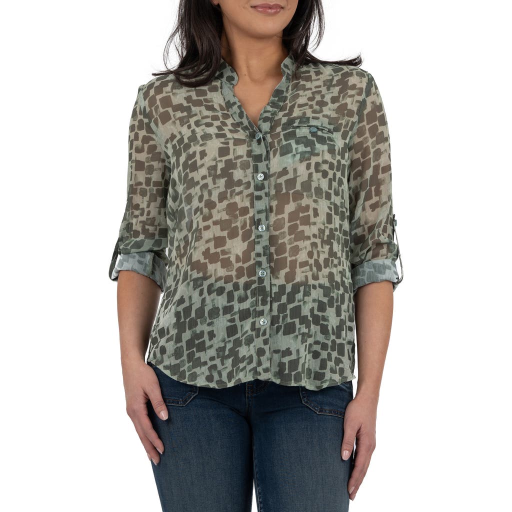 KUT FROM THE KLOTH KUT FROM THE KLOTH JASMINE CHIFFON BUTTON-UP SHIRT