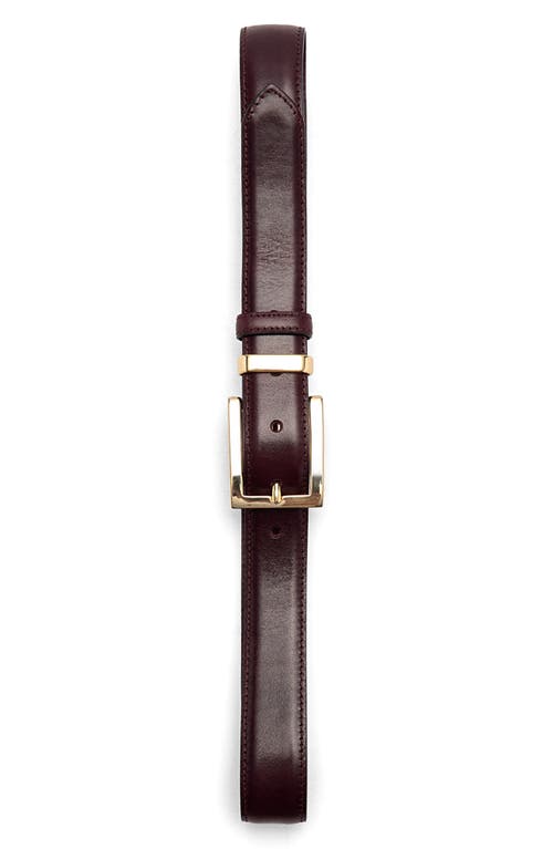 MANGO MANGO SQUARE BUCKLE LEATHER BELT